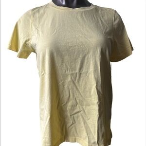 7 for All Mankind Women’s Basic‎ Tee Shirt  Size Small NEW NWT Yellow # basic